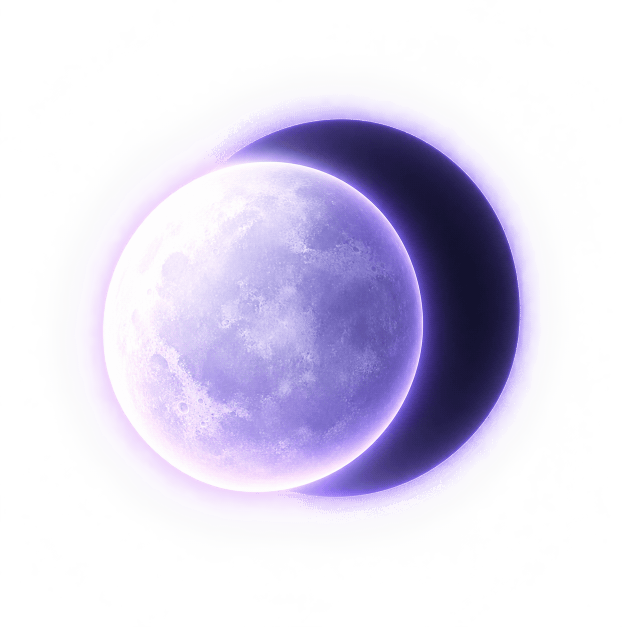 Lune lumineuse représentant l'univers intuitif et spirituel de Medium-Valais.